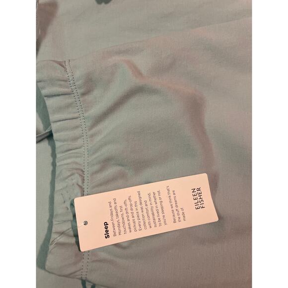 EILEEN FISHER  Organic Cotton Wide Ankle Pants in Pool Blue Size S - Picture 6 of 6